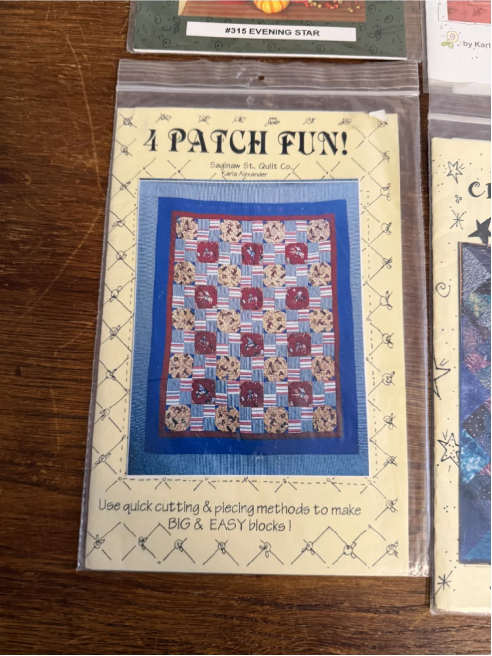 Vintage Quilt Pattern Lot of 9 New Unused Pine Needle Karla Alexander Pieces Fro